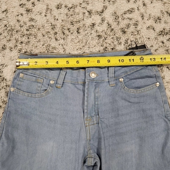 7 For All Mankind Youth 10 NWT Light Wash Slimmy Airweft Denim Adjustable Waist - Picture 7 of 11